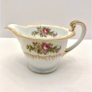 VTG‎ Noritake Lavegas 620 Creamer Japan Flower Design Gold Rim